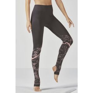 Fabletics "Eliza" Seamless Printed Legging High Waisted Pink & Gray Size Lg